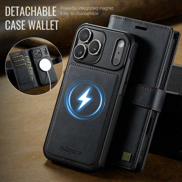 Custodia di LUSSO per IPhone 18 Pro Max 5G 2026 2in1 Portafoglio in Pelle Staccabile Porta Carte Funda IPhone 18 Pro Copertura Magnetica
