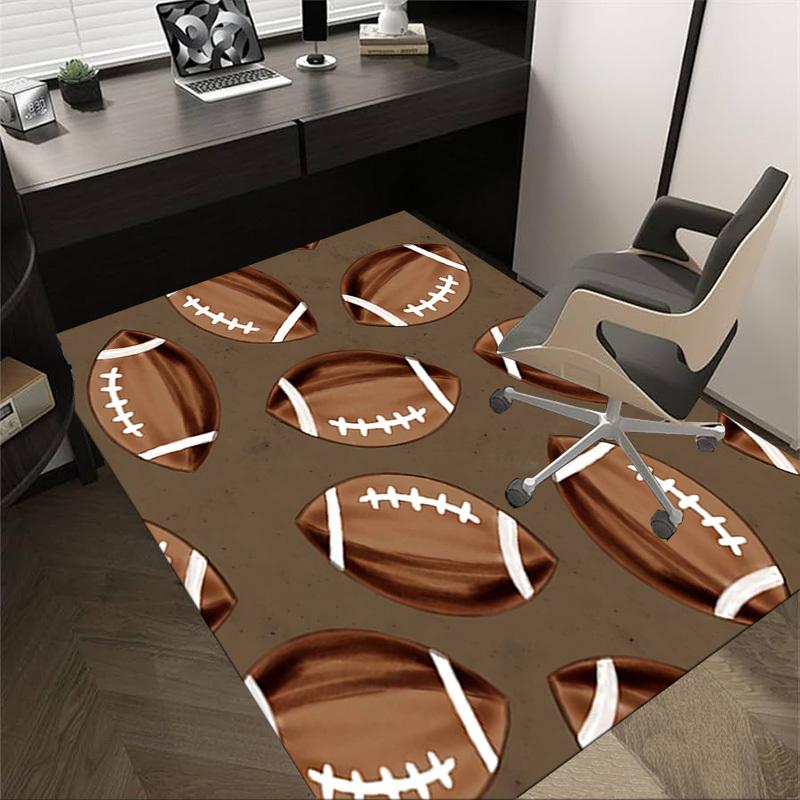

1PC Football Pattern Non-Slip Floor Carpet Compatible for Office&Living Room&Bedroom&Dining room - Flat - Weave Machine-S0403 60cm by 90cm