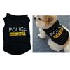 Traje de Policía Cosplay Ropa para Perros Chaleco Elástico Negro Camiseta para Cachorro Abrigo Accesorios Ropa Disfraces Ropa para Mascotas Para Perros Gatos