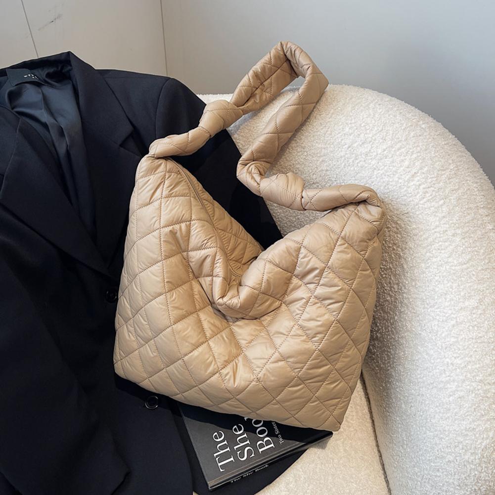 

Quilted Tote Bag Lightweight Puffer Hobo Bag Large Crossbody Bag Padding for Women Work Shopping Travel Winter Fall