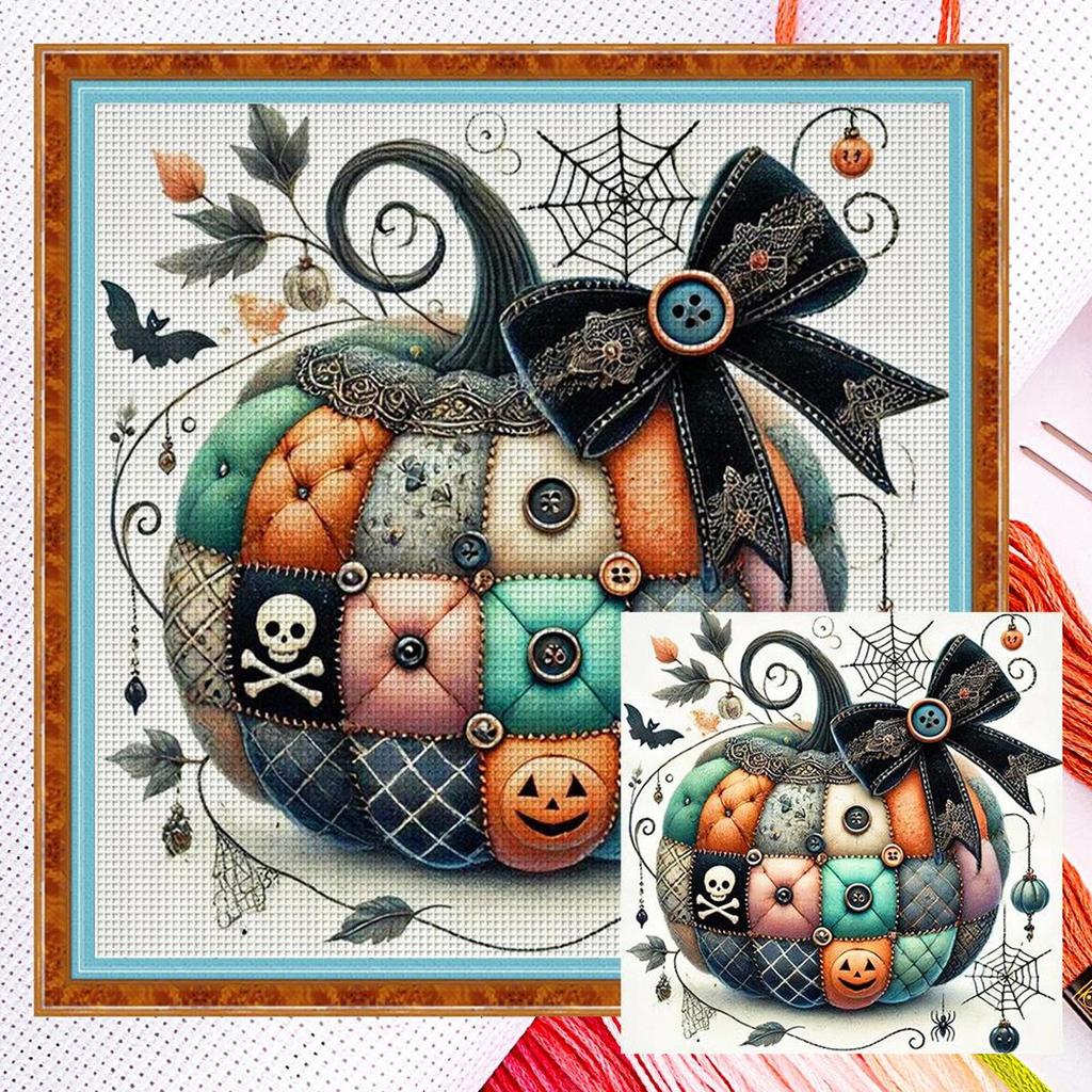 Full Embroidery cotton Thread 14CT Counted Pumpkin Cross Stitch Kit Decor