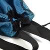 Basketball Football Soccer Training Exercising Mesh Backpack Shoulder Drawstring Bag (Blue)