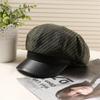 Women S Vintage Plaid Octagonal Newsboy Cap Elegant Versatile Casual