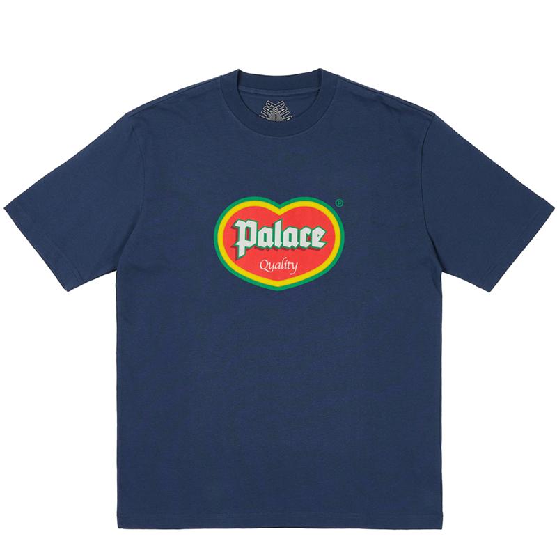

Palace Футболка Palace Quality Темно-синие топы унисекс Синяя P26TS160 XL