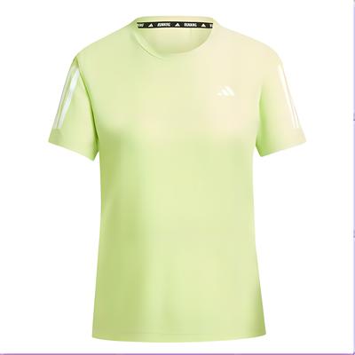 Own The Run Tee Logo Print Round Neck Short Sleeve T-Shirt Women Tops Pulse-Lime IV5491
