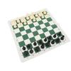 Portable Chess Checkers Set Roll Up Chess Board Game with Handheld Zipper Storage Bag for