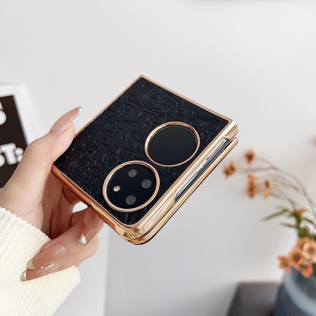 Drachenjahr Glücksbringend Anwendbar Samsung ZFOLD5 Handyhülle Galvanisieren Leder MateX5 Faltbar Vollständig Verpackt Sturzsicher FindN3