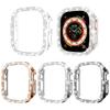 Diamond Cover For Apple Watch Case Ultra/Ultra 2 49mm Accessories Protector Diamond Hard PC Bumper Frame iWatch Protective Cases