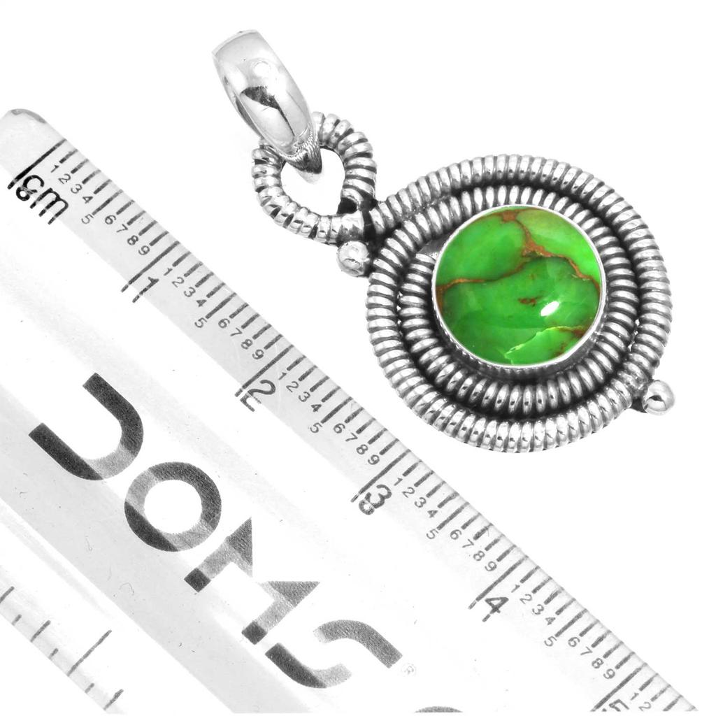 925 Sterling Silver Pendant Women Gemstone Handmade Jewelry Christmas Gift Blue Green Purple Copper Turquoise Pearl Lapis Mother Of Pearl Victorian