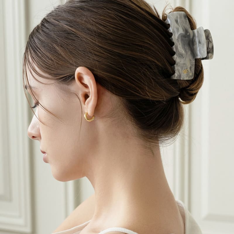 HAS HDM018 Marbling Square Hair Clip