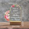 1PC Acrylic Luminous Ornament Photography Accessories, USB Base, Auntie Heart Gift, Mother's Day Figurines