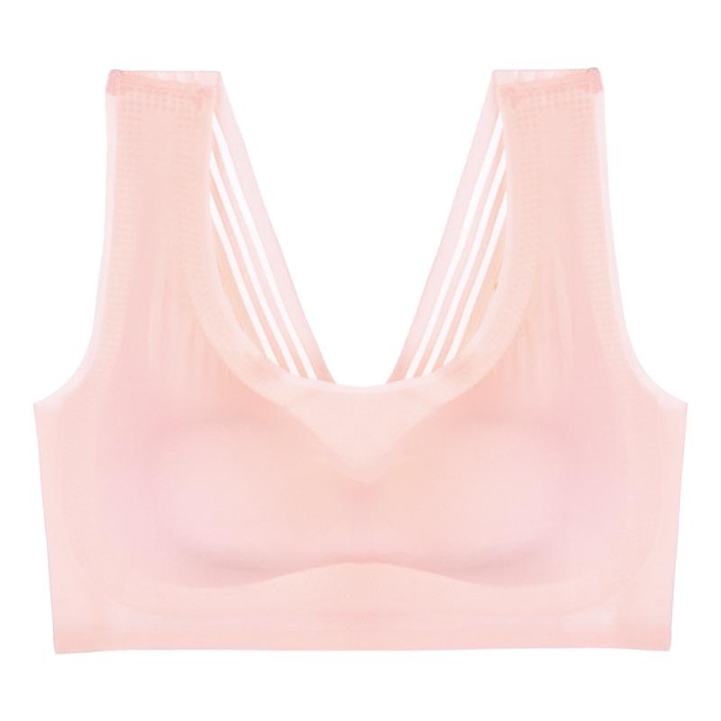 Large Size Women Wireless Sports Shockproof Bra Seamless Gather Sleeping Bra Tank Top Thin Bralette