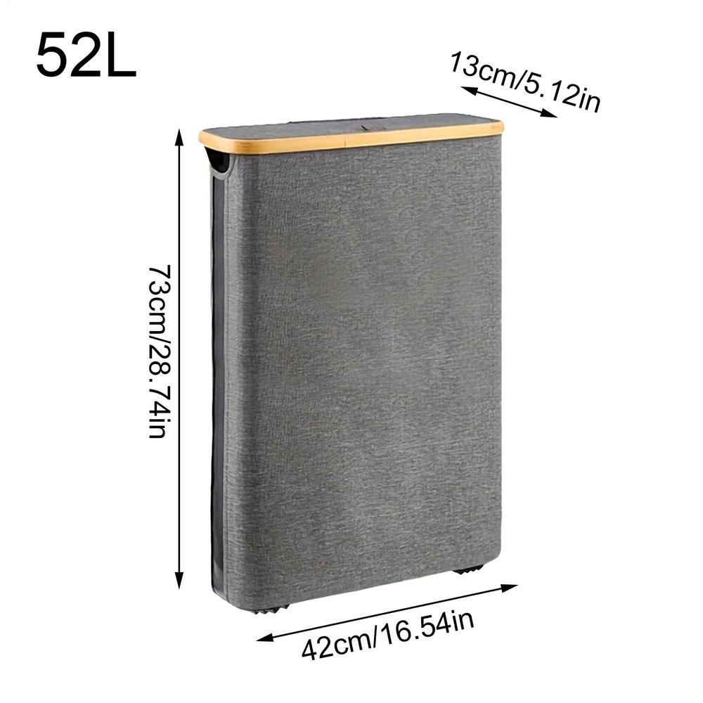 Toilet Paper Holder 52L Paper Roll Storage Basket With Lid And Handle Foldable Toilet Roll Organizer For Bathroom Shower Home
