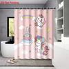 1Pc Pink Dreamy Unicorn Print Waterproof Shower Curtain Partition Privacy Hanging Curtain, With 12 Hooks, Multiple Sizes