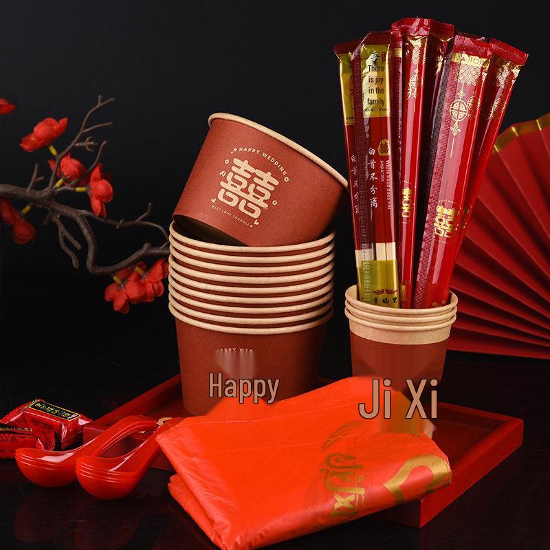 Disposable Wedding Paper Bowl Set