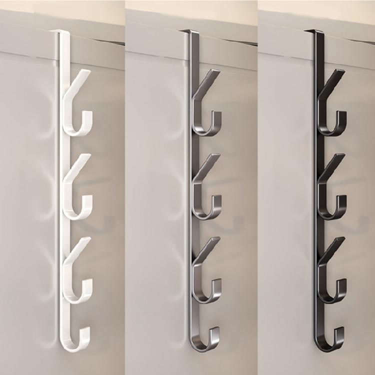 Vertical Door Organiser Hooks Sturdy Mounting For Hats Keys Bags Rustproof Metal Coat Rack Home Essential