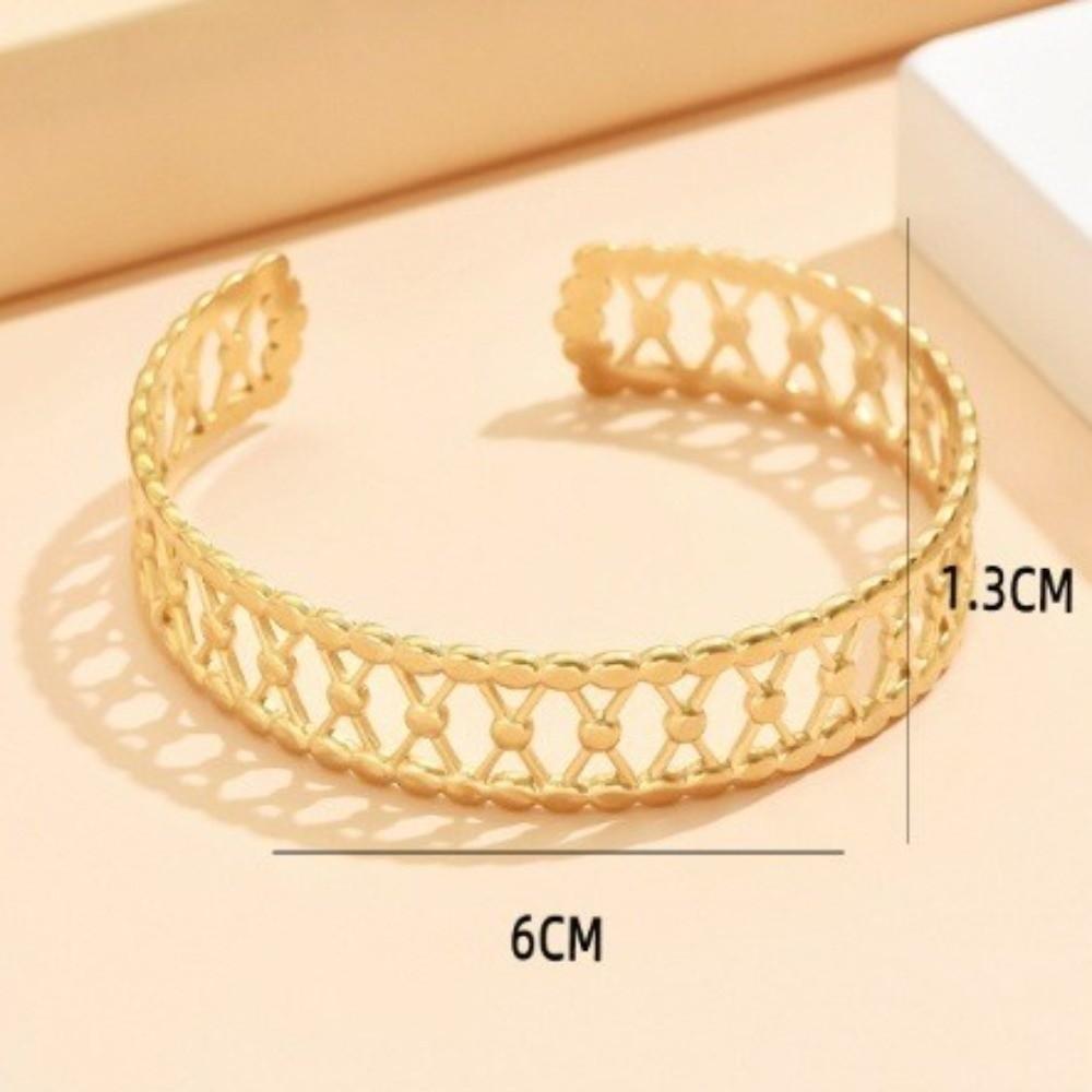 Stackable Geometric Bangle Vintage Style Stainless Steel Bangle Cuff Bangle Bracelet  for Gifts