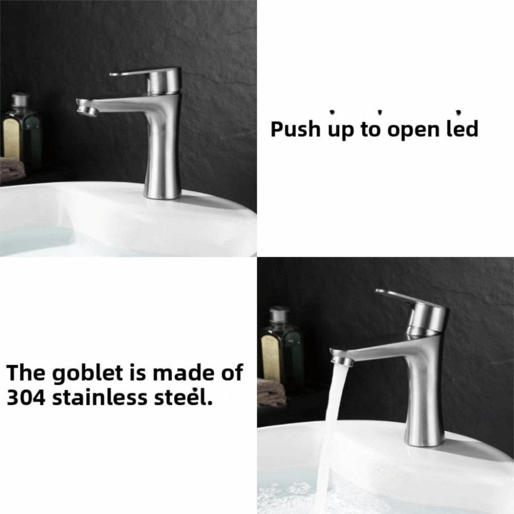 Single Handle Stainless Steel Faucet Rust-proof Washing Machine Faucet  Bathroom Fixture