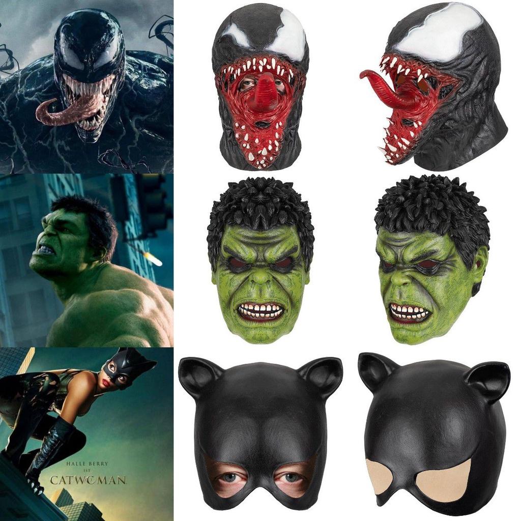 Ręcznie malowana maska ​​lateksowa z postacią Avengersów, rekwizyty na Halloween, na imprezy kostiumowe