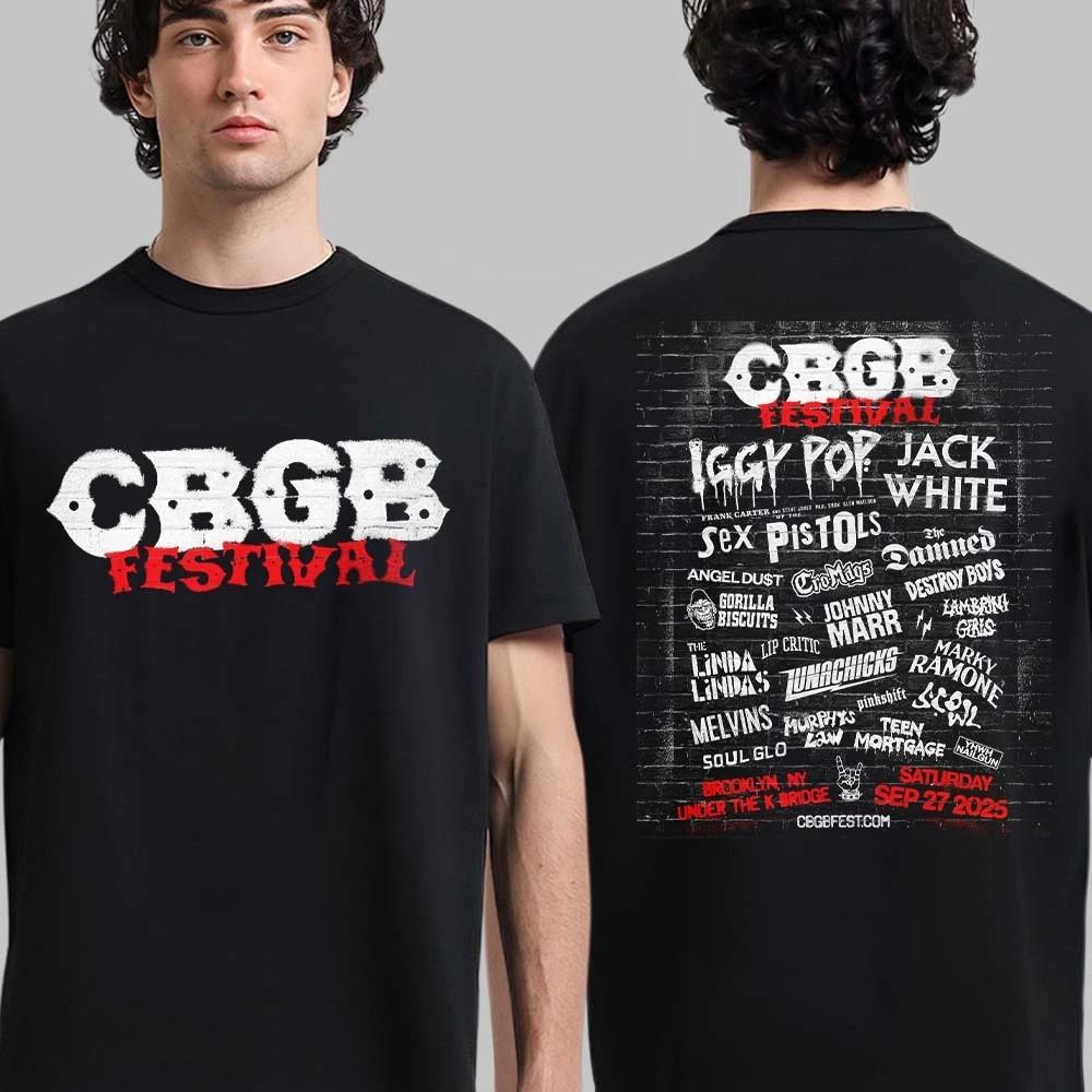 

CBGB Festival 2025 Lineup In Brooklyn New York T-Shirt XL