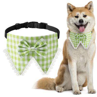 1 Set Welpen Kragen Bib Bogen-knoten Dekoration Einstellbare Dreieck Schal Katze Hund