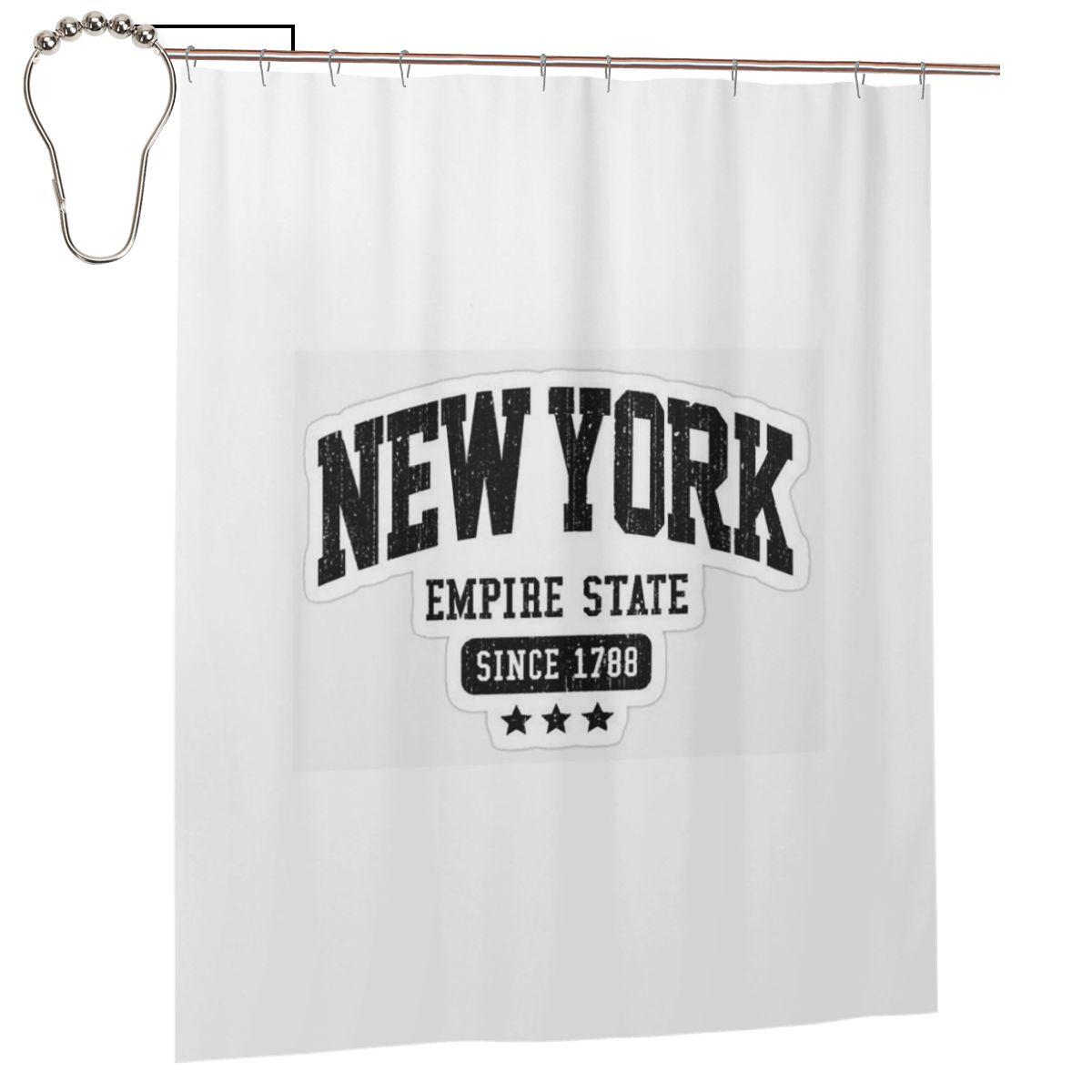 

Brooklyn New York Shower Curtain Bathroom Polyester Waterproof Bath Curtains With Hooks W60H190(CM)-1 Pcs