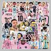 50 Pegatinas de Estrella de Fútbol Messi - Impermeables para Bicicletas, Cuadernos y Decoración de Gota de Resina.