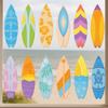 60pcs Waterproof Mini Surfboard Decorations Colorful Beach Party Decoration  Pool Party