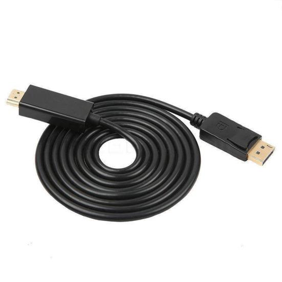 

Converter Cable High Output Plug Play Clarity Stable DP to HDMI-compatible 1080P PVC 1.8M