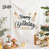 Banquet Decoration Cloth Baby Birthday Backdrop, Greenery Forest Banner for Boy Girl, Background 100 Day Celebration Party Decorations, Photo