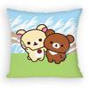 Cute Cartoon Rilakkuma Kawaii Bear Pillow Case Sofa Living Room Bedroom Headboard Backrest Cushion Square Cushion Nap Time