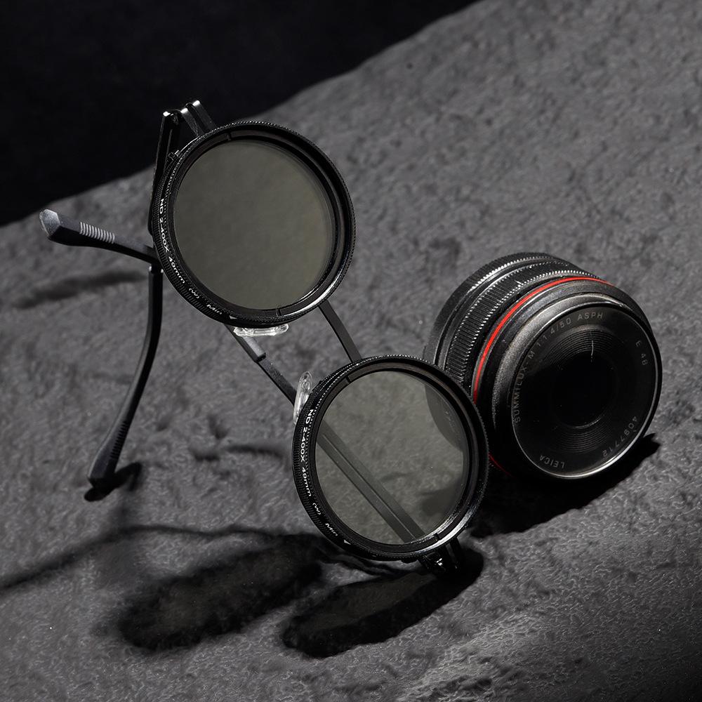 Polarowe Okrągłe Okulary Przeciwsłoneczne ND9 Regulacja Przyciemnienia Mężczyźni Kobiety Retro Punk Męskie Okulary Wędkarskie Outdoorowe Osłony UV400