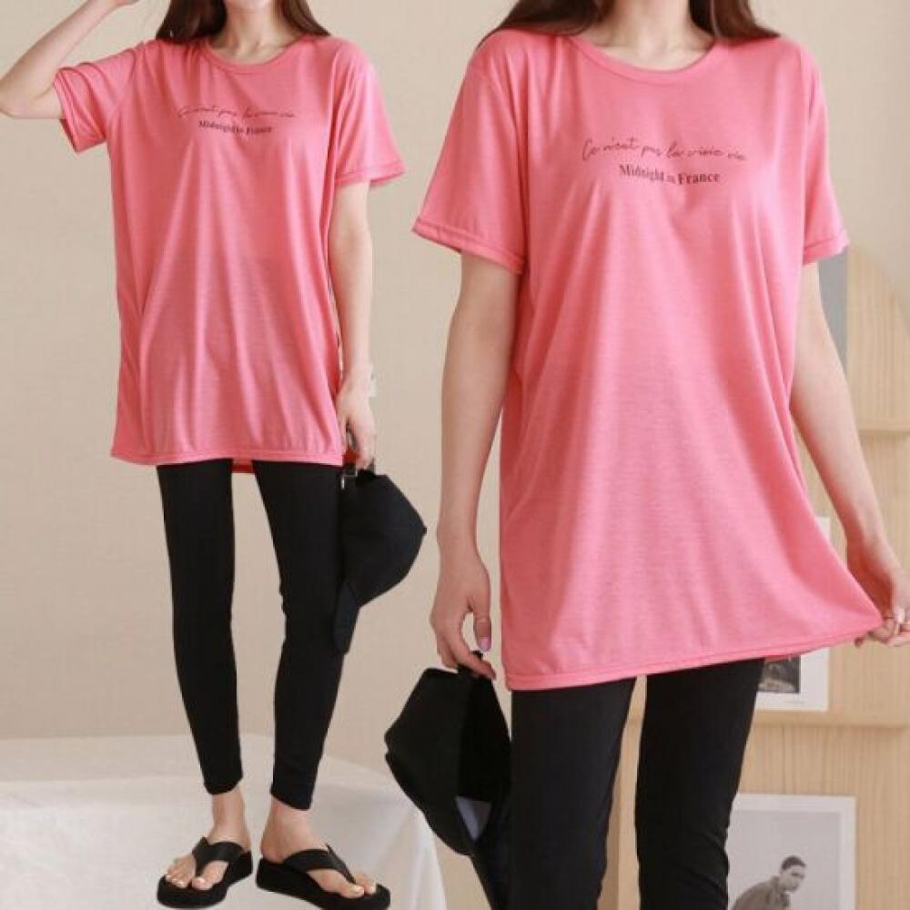 From HearT Women Loose FiT Long T shirT midnighT