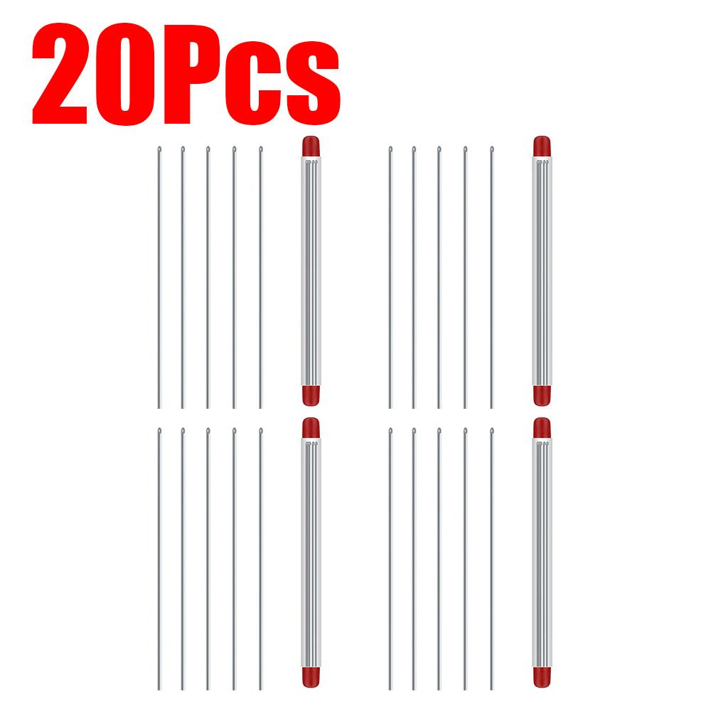5-20Pcs Earthworm Hooking Needle Stainless Steel Hollow Gas Needle Driller Fishing Tools Quick Earthworm Hooking Needle