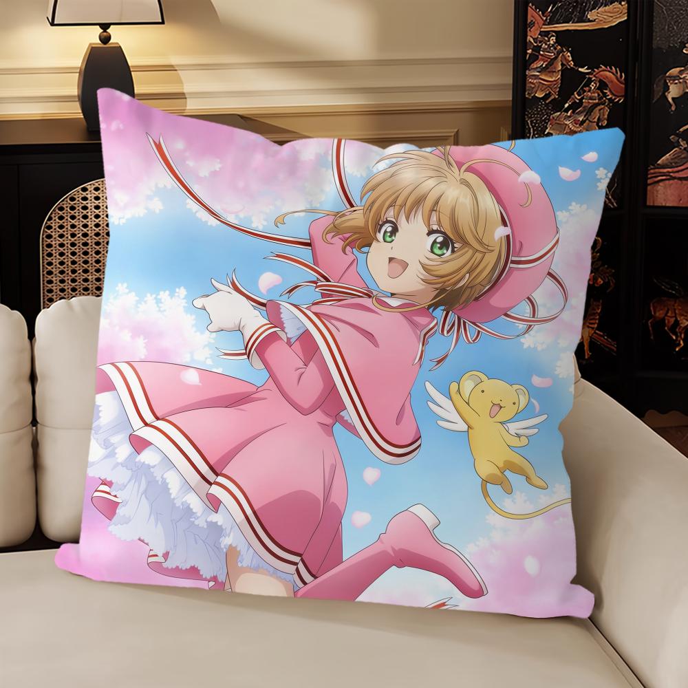 Clasic Comic C-Cardcaptor Sakura Cushion Cover Living Room Headboard Bedroom Office Cushion Cushion Sofa Nap Time Pillow Case