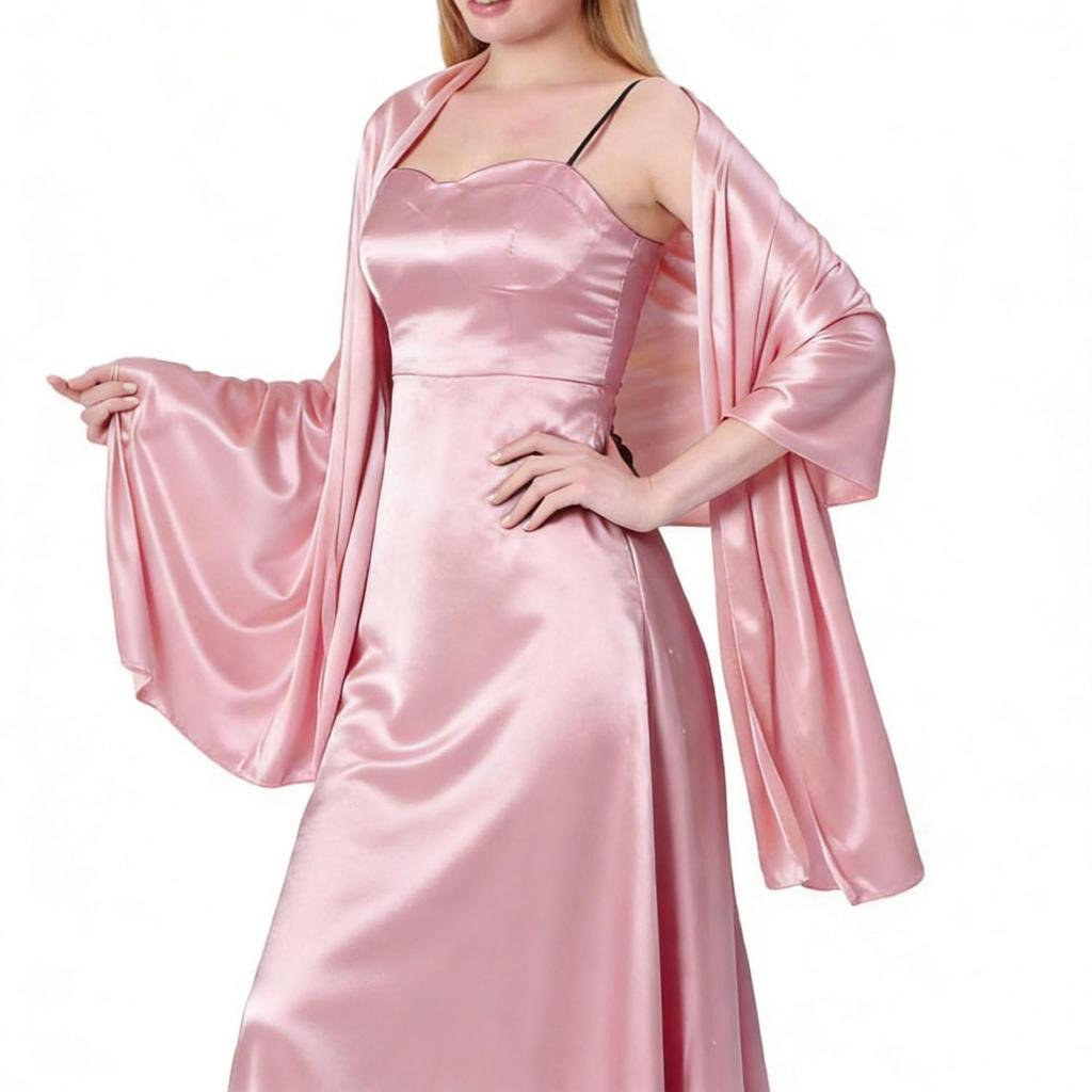 Elegantes Seidensatin-Schal für Hochzeiten oder Abendgarderobe