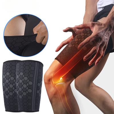 2 Stück Oberschenkel-Kniesehnen-Kompressionsmanschette Oberschenkelbandage Wickel Großartig zum Laufen Verletzung