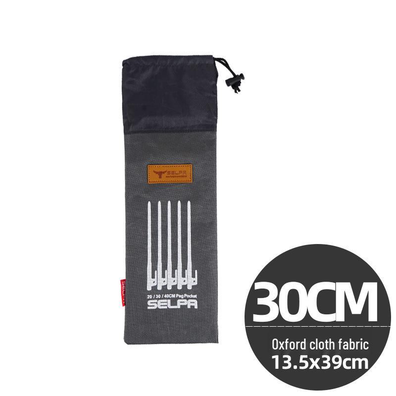30CM Outdoor Camping Tent Peg Storage Bag, Thickened Oxford Cloth