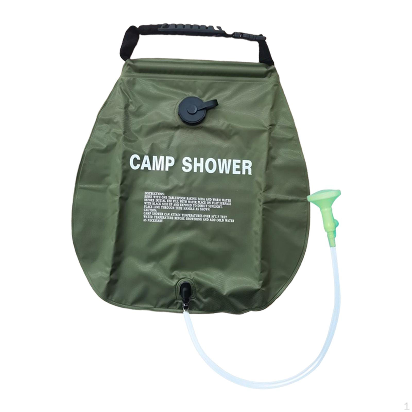 Solar Shower Bag 5 Gallon Heating Camping for Backpacking