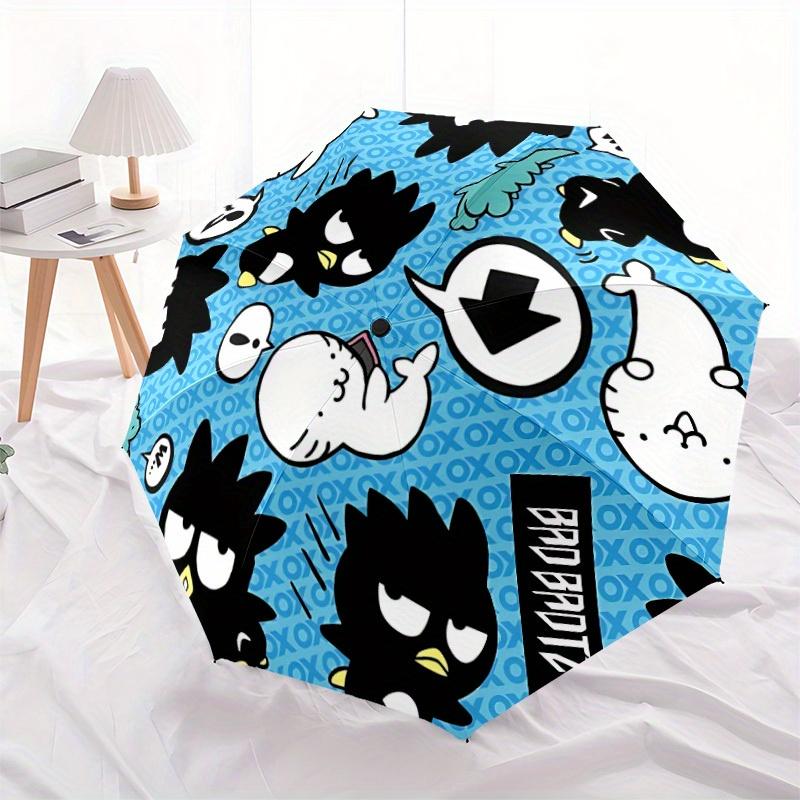 1pc Badtz-Maru Plushies Windproof Automatic Windproof Umbrella, Lightweight for Women/Men, Perfect Christmas Gift