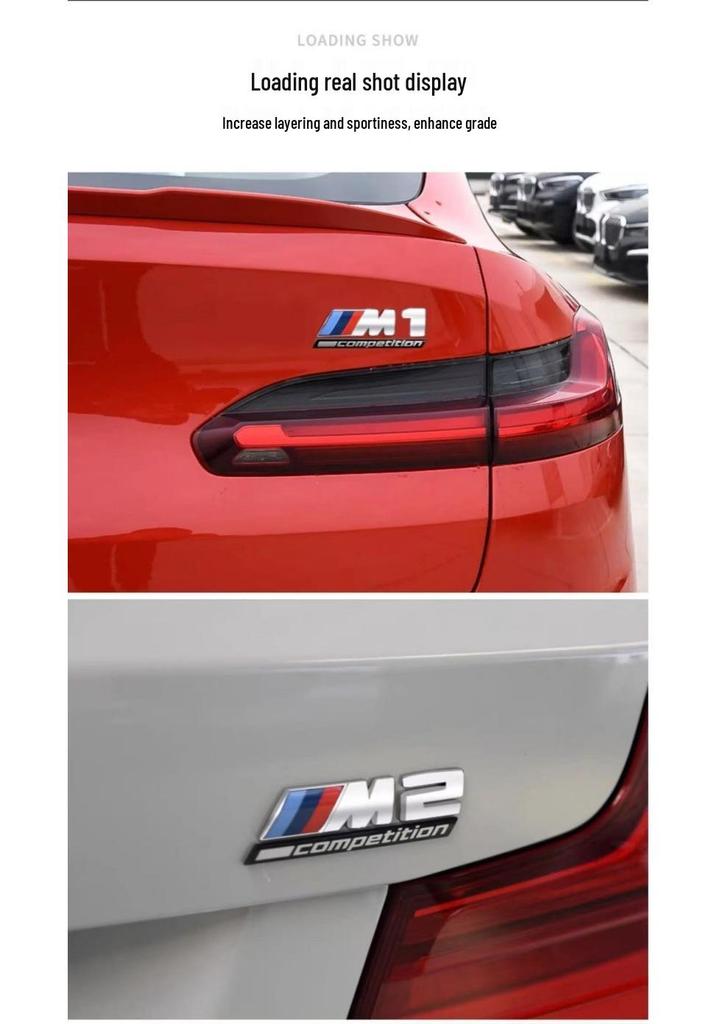 BMW M Sport Emblem Car Stickers for 3, 5, 7 Series, M5/M4/M1/M3/M2, X5/X6 - Thunder Tail Emblem