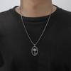  Stainless Steel Triple Moon Goddess Pendant Necklace Box Chain Hollow Wheel of Hecate Choker Vintage Amulet Jewelry Gift
