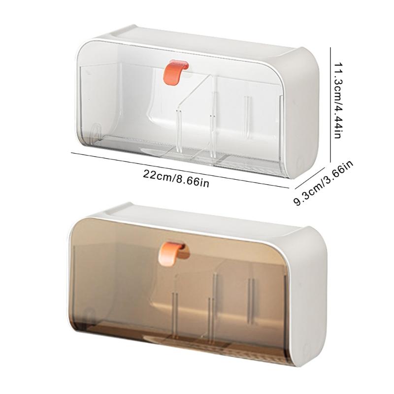 Wall Hanging Storage Box for Jewelry and Cosmetics Space Efficient Bathroom Organizer Dustproof Makeup Accessories Case