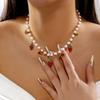 Collana di Perle Barocche Europee e Americane 2026 Inizio Primavera con Ciondoli Stella Marina e Fragola