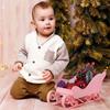 Sleigh Christmas Ornament Classical Mini Sleigh Decor for Table Living Room Kitchen Desktop Party Xmas Home Decoration Festive
