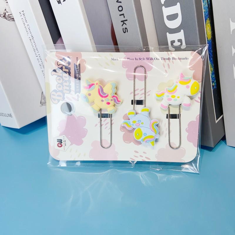 Unicorn Paperclip Bookmark - Cute Rubber Office & School Gift