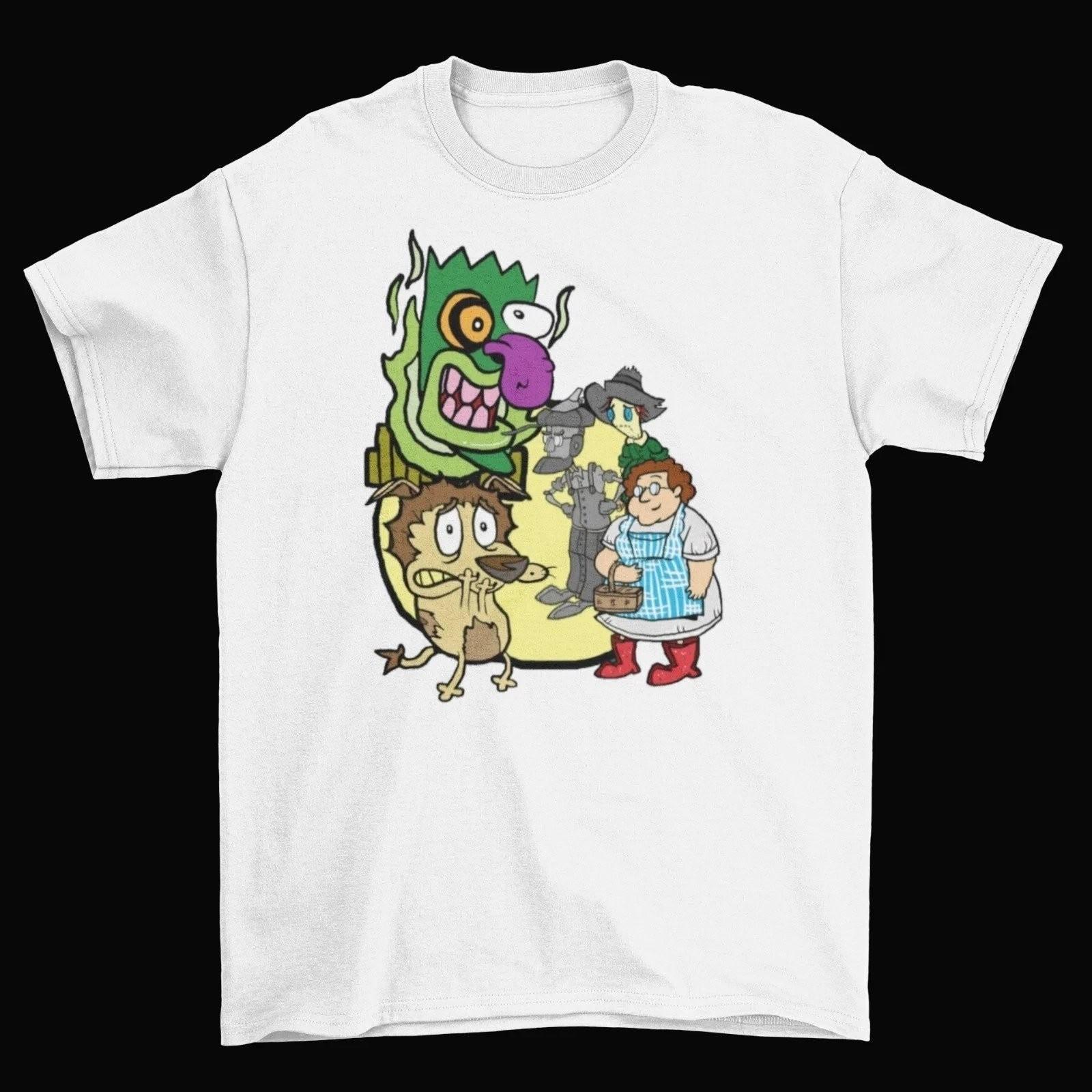 Vintage Courage The Cowardly Dog Wizard Of Oz Graphic Tee Unisex Cotton Gift S
