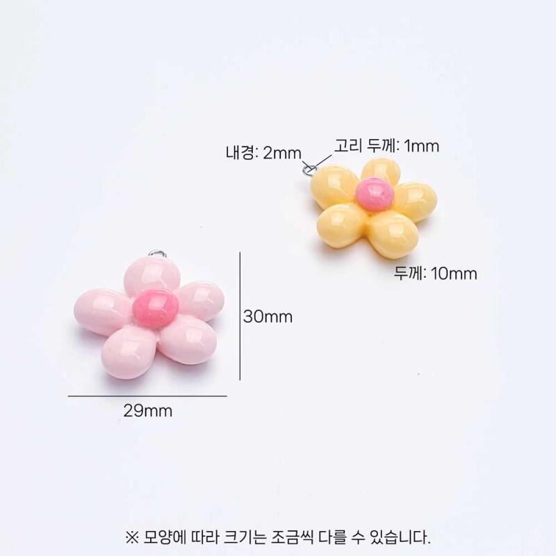 Colorful pastel flower acrylic pendant accessory