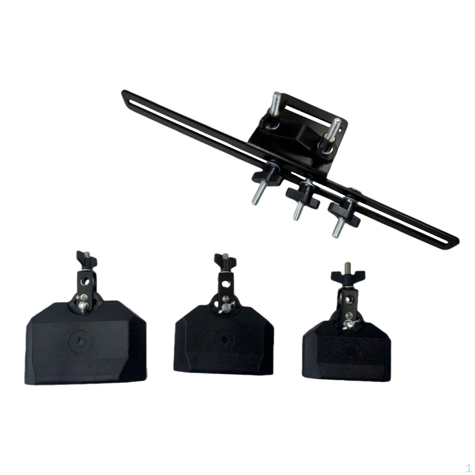 

Block Set 4 5 and 6 Cowbell Sturdy Lightweight Latin Percussion Instrument with Holder for Band чёрный