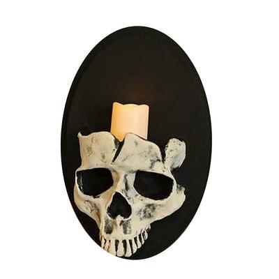 Nástenný držiak na sviečky Hororový držiak na sviečky v tvare kostry pre dekoráciu na Halloweensku párty